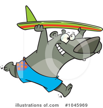Surfing Clipart #1045969 by toonaday