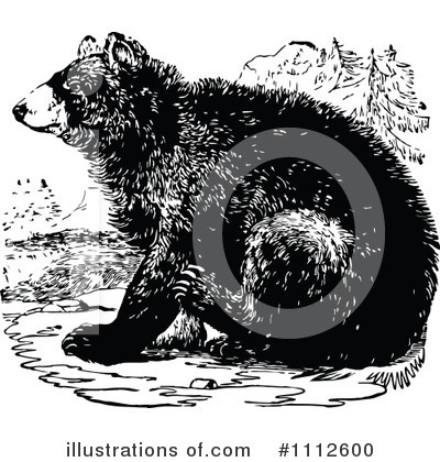 Royalty-Free (RF) Bear Clipart Illustration by Prawny Vintage - Stock Sample #1112600
