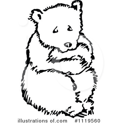 Royalty-Free (RF) Bear Clipart Illustration by Prawny Vintage - Stock Sample #1119560