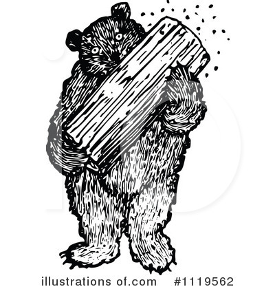 Royalty-Free (RF) Bear Clipart Illustration by Prawny Vintage - Stock Sample #1119562