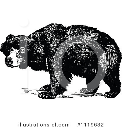 Royalty-Free (RF) Bear Clipart Illustration by Prawny Vintage - Stock Sample #1119632
