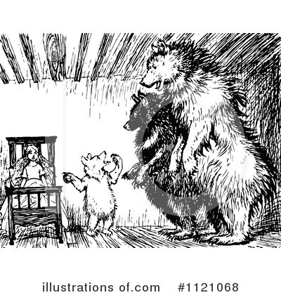 Royalty-Free (RF) Bear Clipart Illustration by Prawny Vintage - Stock Sample #1121068