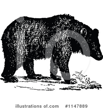 Royalty-Free (RF) Bear Clipart Illustration by Prawny Vintage - Stock Sample #1147889