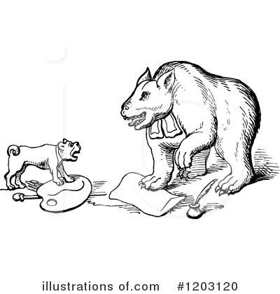 Royalty-Free (RF) Bear Clipart Illustration by Prawny Vintage - Stock Sample #1203120