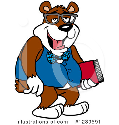 Reading Clipart #1239591 by LaffToon
