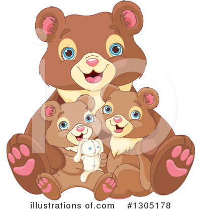 Royalty-Free (RF) Bear Clipart Illustration by Pushkin - Stock Sample #1305178