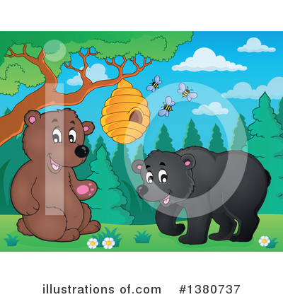Royalty-Free (RF) Bear Clipart Illustration by visekart - Stock Sample #1380737