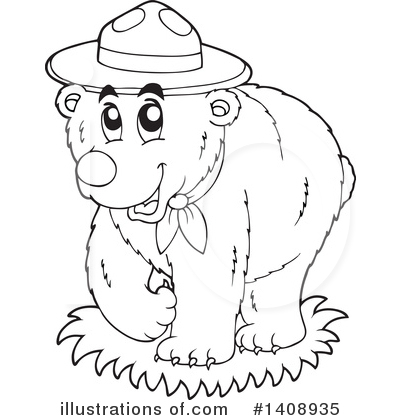 Royalty-Free (RF) Bear Clipart Illustration by visekart - Stock Sample #1408935