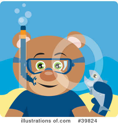 Snorkeling Clipart #39824 by Dennis Holmes Designs