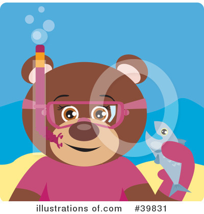 Royalty-Free (RF) Bear Clipart Illustration by Dennis Holmes Designs - Stock Sample #39831