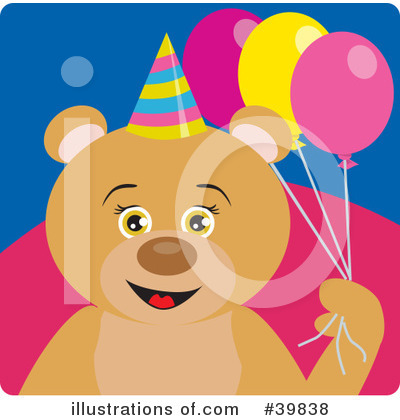 Birthday Bear Clipart #39838 by Dennis Holmes Designs