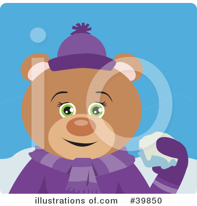 Teddy Bear Character Clipart #39850 by Dennis Holmes Designs
