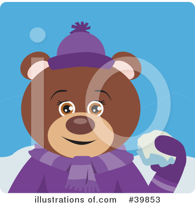 Royalty-Free (RF) Bear Clipart Illustration by Dennis Holmes Designs - Stock Sample #39853