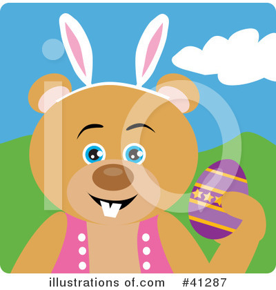 Easter Bunny Clipart #41287 by Dennis Holmes Designs