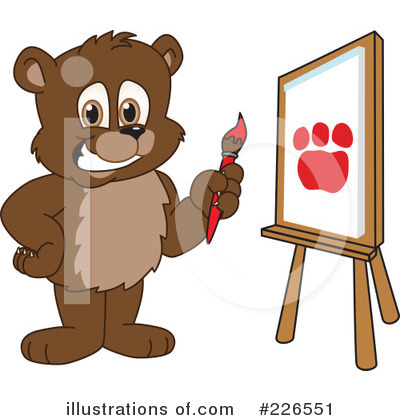Royalty-Free (RF) Bear Mascot Clipart Illustration by Mascot Junction - Stock Sample #226551