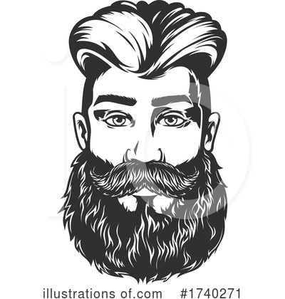 Mustache Clipart #1740271 by Vector Tradition SM