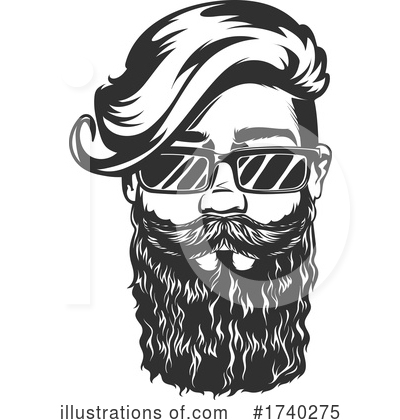Beard Clipart #1740275 by Vector Tradition SM