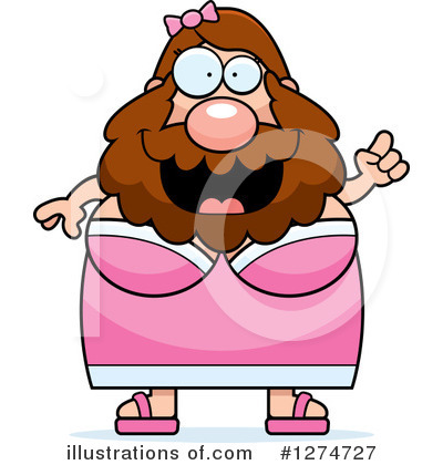 Royalty-Free (RF) Bearded Lady Clipart Illustration by Cory Thoman - Stock Sample #1274727