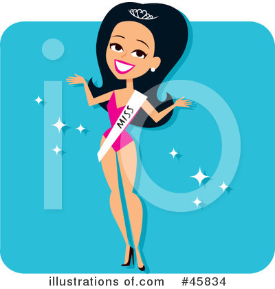 Royalty-Free (RF) Beauty Pageant Clipart Illustration by Monica - Stock Sample #45834