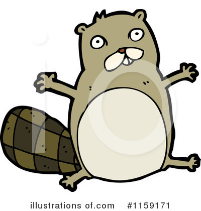 Royalty-Free (RF) Beaver Clipart Illustration by lineartestpilot - Stock Sample #1159171
