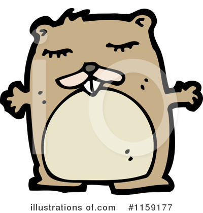 Royalty-Free (RF) Beaver Clipart Illustration by lineartestpilot - Stock Sample #1159177