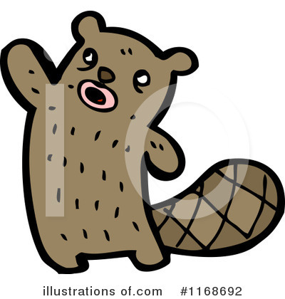 Royalty-Free (RF) Beaver Clipart Illustration by lineartestpilot - Stock Sample #1168692