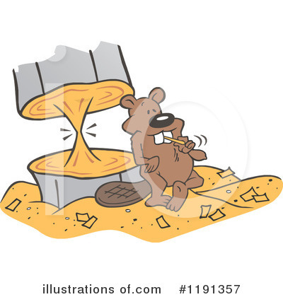 Beaver Clipart #1191357 by Johnny Sajem