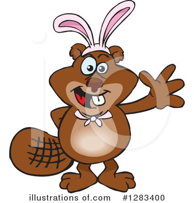 Beaver Clipart #1283400 by Dennis Holmes Designs