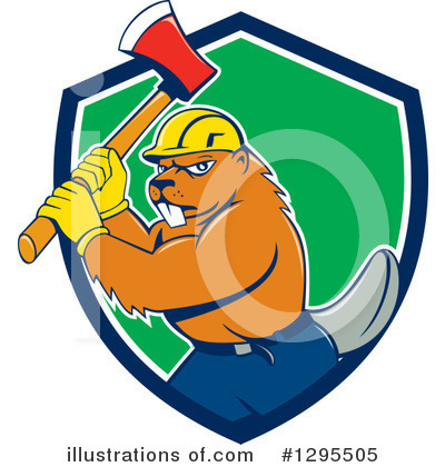 Royalty-Free (RF) Beaver Clipart Illustration by patrimonio - Stock Sample #1295505