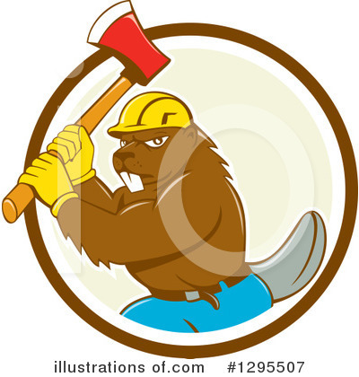 Royalty-Free (RF) Beaver Clipart Illustration by patrimonio - Stock Sample #1295507