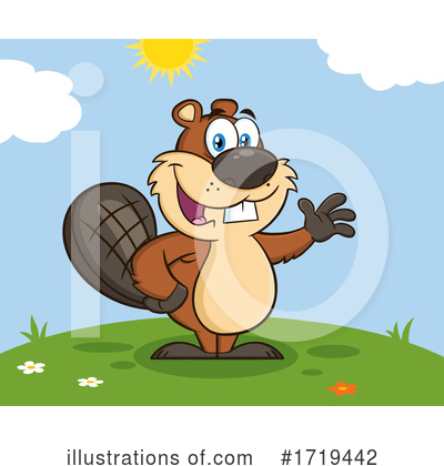 Royalty-Free (RF) Beaver Clipart Illustration by Hit Toon - Stock Sample #1719442