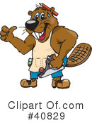 Beaver Clipart #40829 by Dennis Holmes Designs