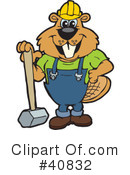 Beaver Clipart #40832 by Dennis Holmes Designs