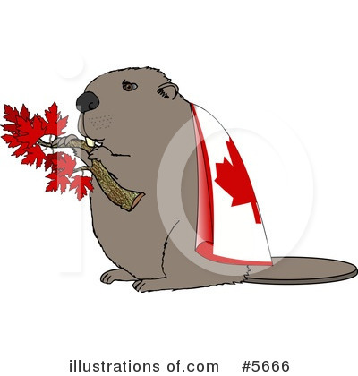Royalty-Free (RF) Beaver Clipart Illustration by djart - Stock Sample #5666