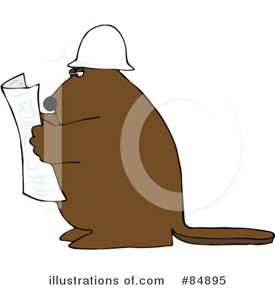 Royalty-Free (RF) Beaver Clipart Illustration by djart - Stock Sample #84895