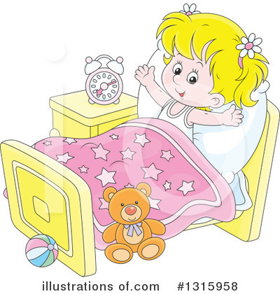 Royalty-Free (RF) Bed Time Clipart Illustration by Alex Bannykh - Stock Sample #1315958