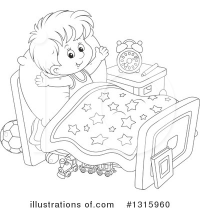 Royalty-Free (RF) Bed Time Clipart Illustration by Alex Bannykh - Stock Sample #1315960