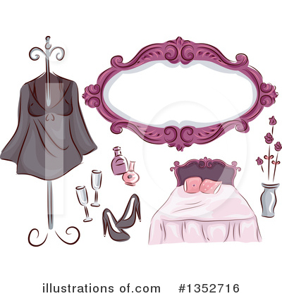 Royalty-Free (RF) Bedroom Clipart Illustration by BNP Design Studio - Stock Sample #1352716