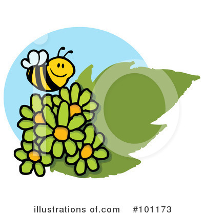 Royalty-Free (RF) Bee Clipart Illustration by Hit Toon - Stock Sample #101173