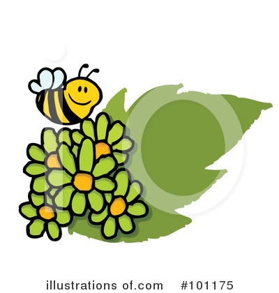 Royalty-Free (RF) Bee Clipart Illustration by Hit Toon - Stock Sample #101175