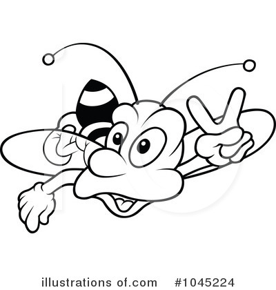 Royalty-Free (RF) Bee Clipart Illustration by dero - Stock Sample #1045224