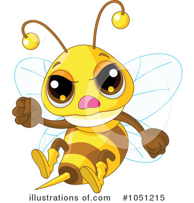 Royalty-Free (RF) Bee Clipart Illustration by Pushkin - Stock Sample #1051215