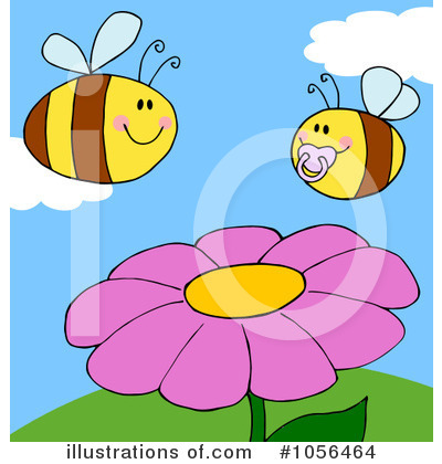 Royalty-Free (RF) Bee Clipart Illustration by Hit Toon - Stock Sample #1056464