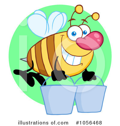 Royalty-Free (RF) Bee Clipart Illustration by Hit Toon - Stock Sample #1056468