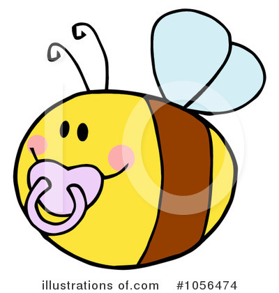 Royalty-Free (RF) Bee Clipart Illustration by Hit Toon - Stock Sample #1056474