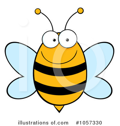 Royalty-Free (RF) Bee Clipart Illustration by Hit Toon - Stock Sample #1057330