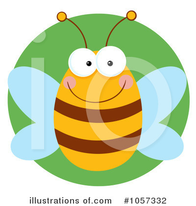 Royalty-Free (RF) Bee Clipart Illustration by Hit Toon - Stock Sample #1057332