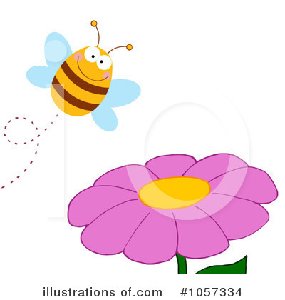 Royalty-Free (RF) Bee Clipart Illustration by Hit Toon - Stock Sample #1057334