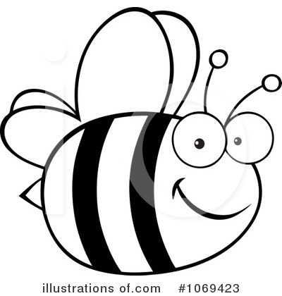 Royalty-Free (RF) Bee Clipart Illustration by Hit Toon - Stock Sample #1069423