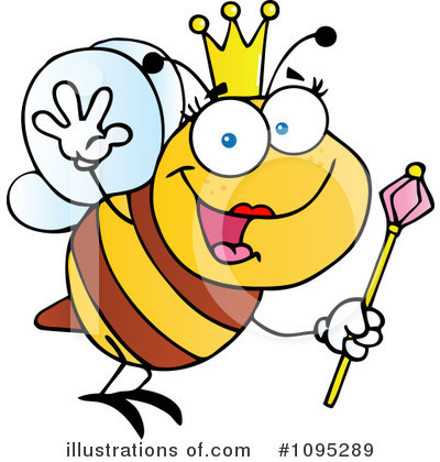 Royalty-Free (RF) Bee Clipart Illustration by Hit Toon - Stock Sample #1095289